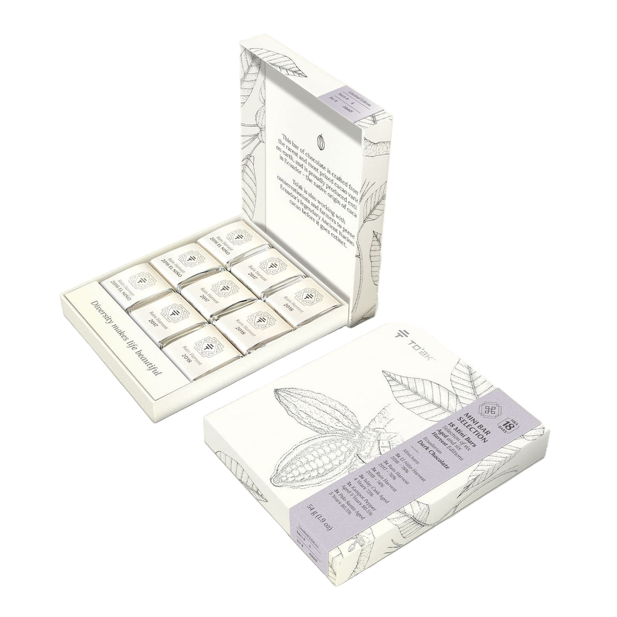 To&#39;ak Signature Harvest &amp; Aged Selection 18 Mini Bars