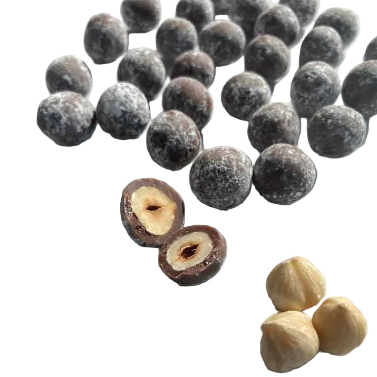 Mirzam Salty Pearls: Caramalized Hazelnuts in 45% Salted Milk Chocolate