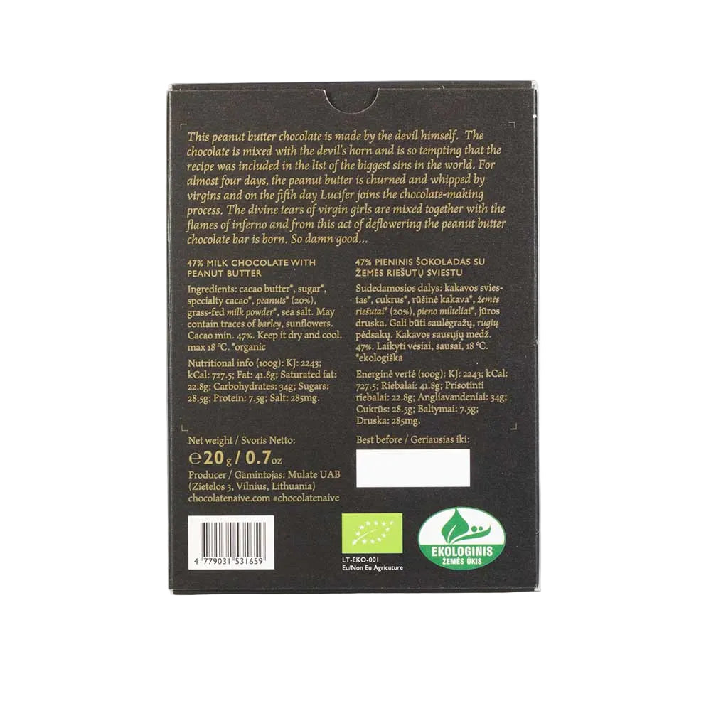 Naïve Peanut Butter Milk Chocolate MINI