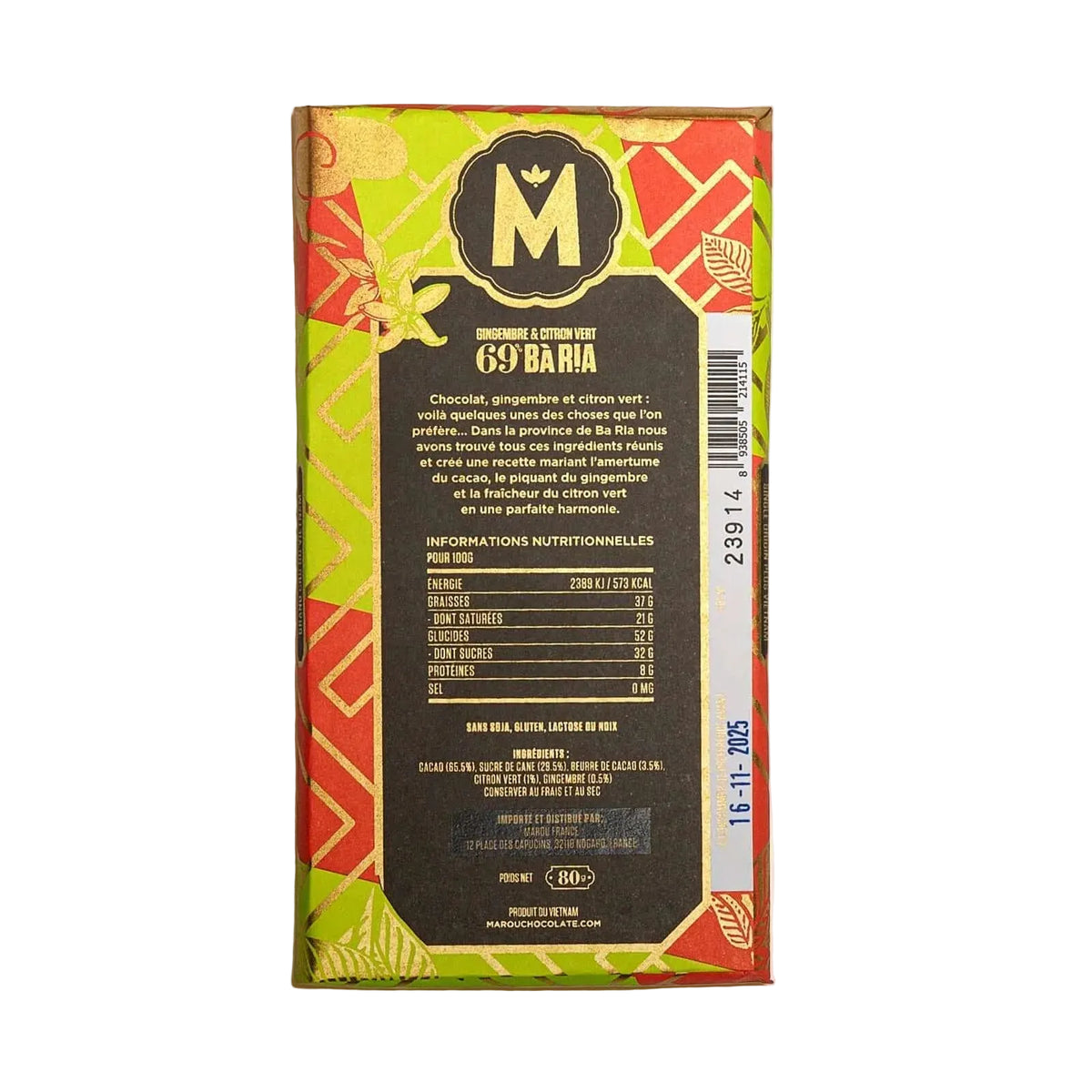 Marou Ba Ra Ginger Lime 69%