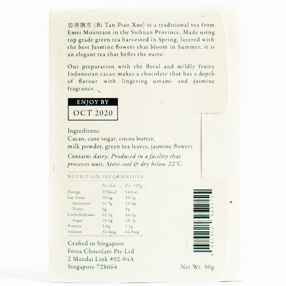 Fossa Drifting Snowflake Jasmine Green Tea Chocolate