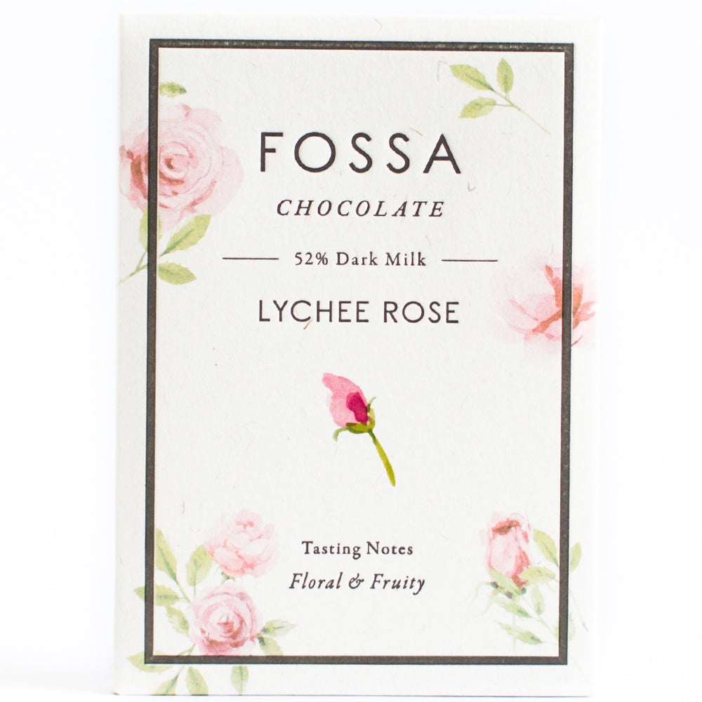 Fossa Lychee Rose Dark Milk Chocolate