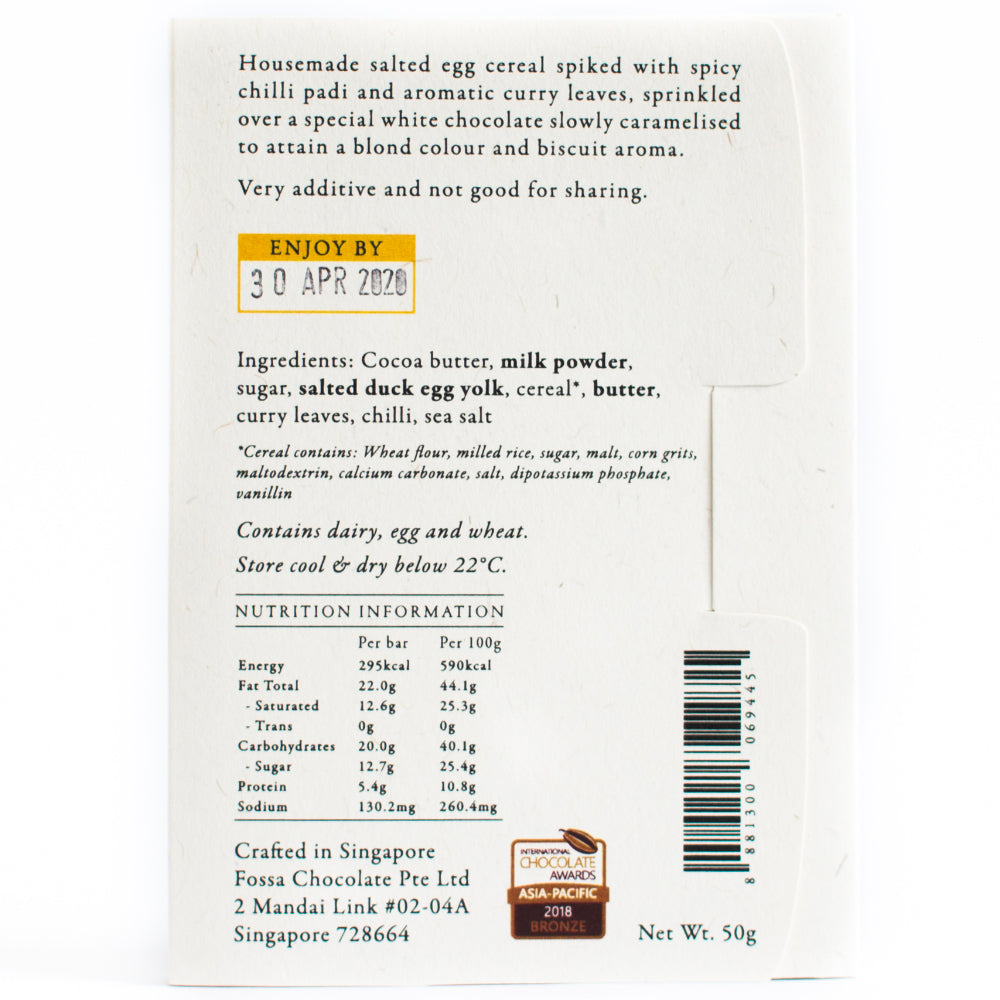 Fossa Salted Egg Cereal Blond Chocolate