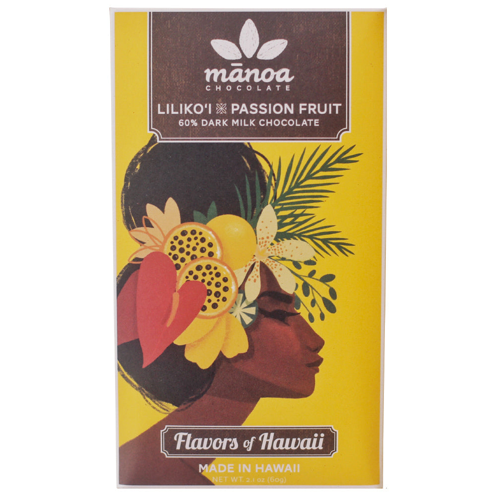 Manoa Liliko&#39;i Passion Fruit Dark Milk Chocolate 60%