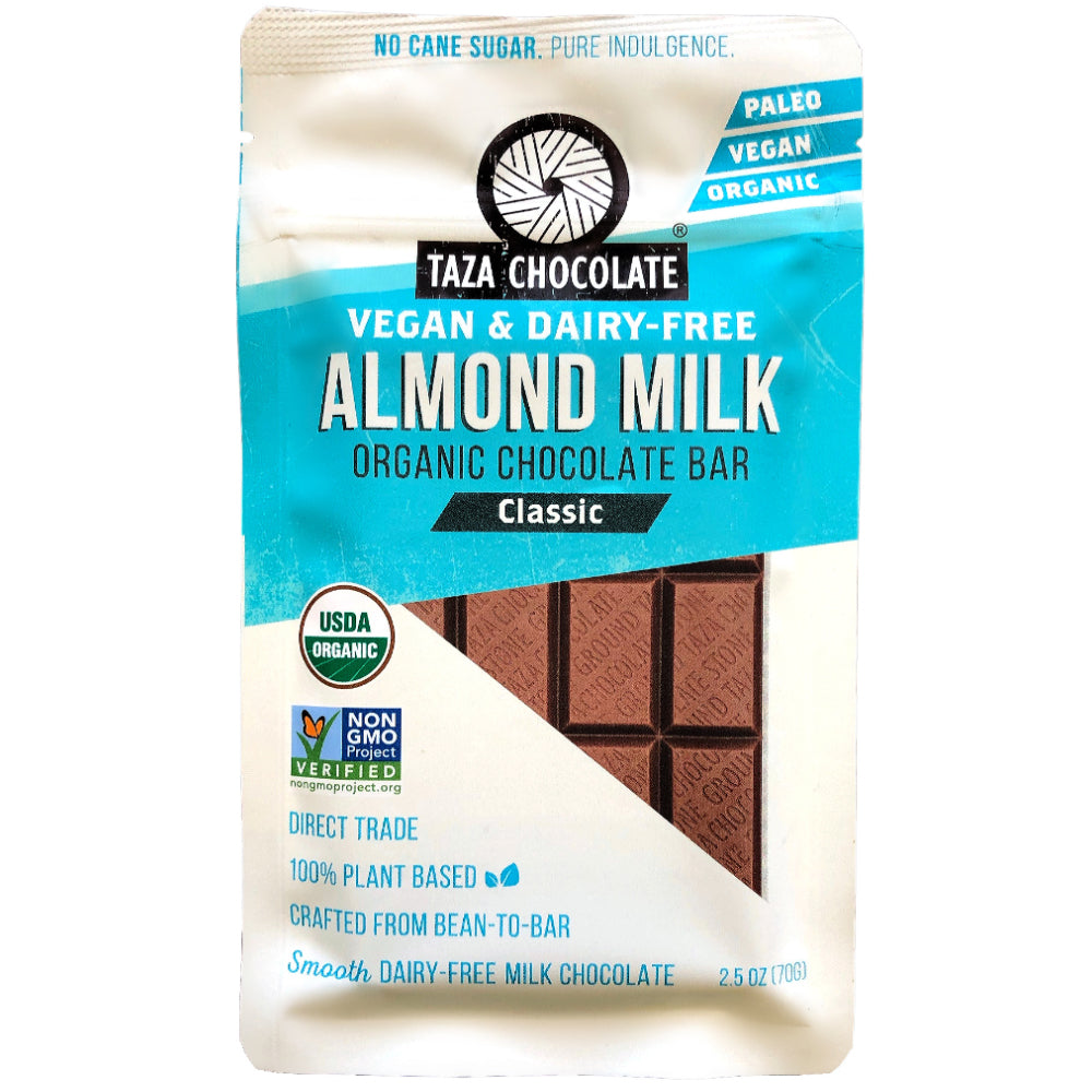 Taza Organic Almond Milk Chocolate Bar