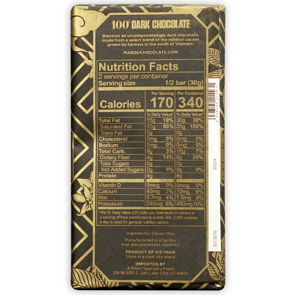 Marou 100% Dark Chocolate